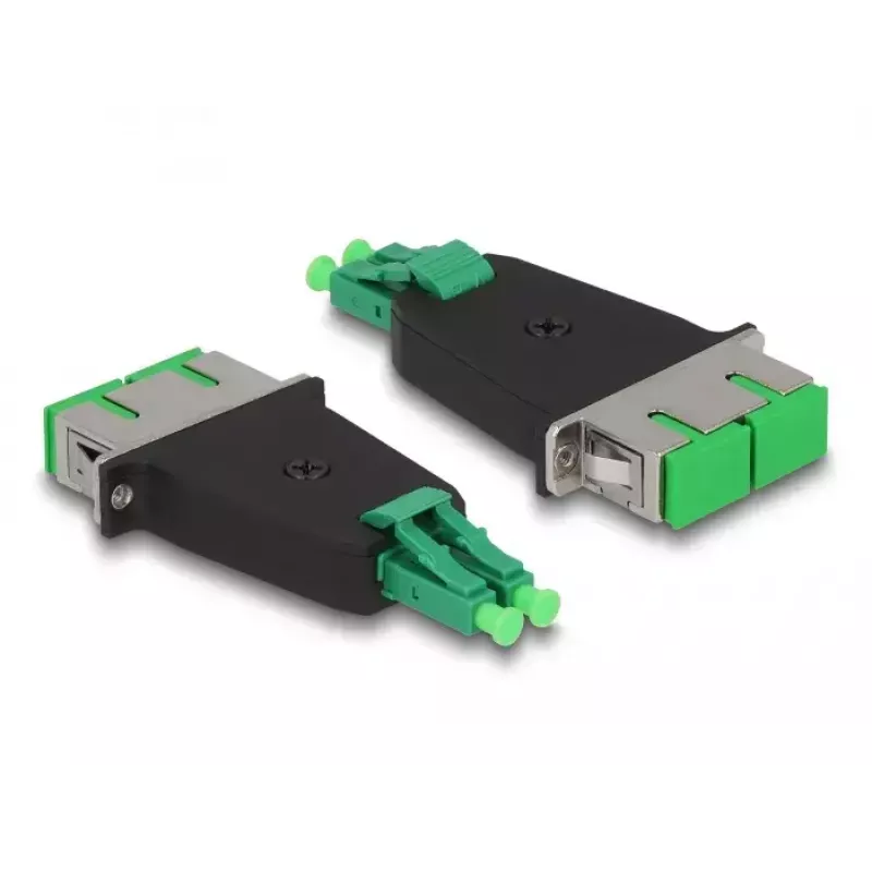 DeLOCK Hybridkoppler für Lichtwellenleiter LC Duplex Stecker auf SC Duplex Buchse grün