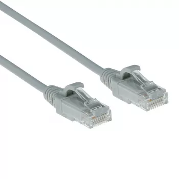 ACT Grau 10 Meter LSZH U/UTP CAT6 Data-Center-Slimline-Patchkabel mit Zugentlastung und RJ45-Steckern