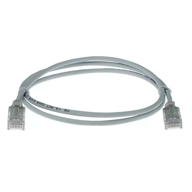 ACT Grau 10 Meter LSZH U/UTP CAT6 Data-Center-Slimline-Patchkabel mit Zugentlastung und RJ45-Steckern