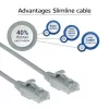 ACT Grau 10 Meter LSZH U/UTP CAT6 Data-Center-Slimline-Patchkabel mit Zugentlastung und RJ45-Steckern