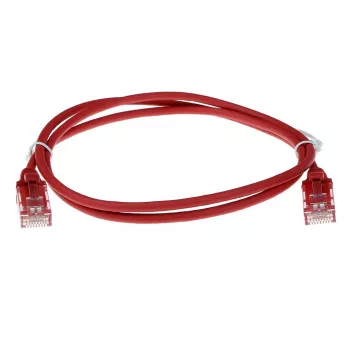 ACT Rot 7 Meter LSZH U/UTP CAT6 Datacenter Slimline Patchkabel mit RJ45-Steckern