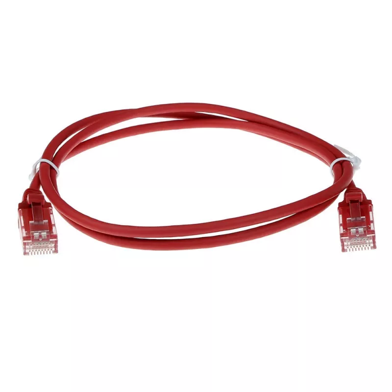 ACT Rot 7 Meter LSZH U/UTP CAT6 Datacenter Slimline Patchkabel mit RJ45-Steckern