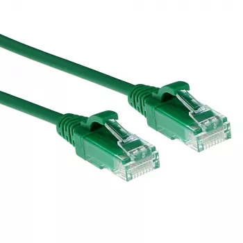 ACT Grün 7 Meter LSZH U/UTP CAT6 Rechenzentrums-Slimline-Patchkabel mit Knickschutz und RJ45-Steckern