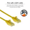 ACT Gelb 7 Meter LSZH U/UTP CAT6 Datacenter Slimline-Patchkabel mit Schnappschutz und RJ45-Steckern