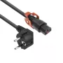 ACT Stromkabel CEE 7/7 Stecker (abgewinkelt) - C13 IEC Lock+ schwarz 1 m, EL341S