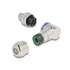 DeLOCK M12 Steckverbinder A-kodiert 4-polig Stecker 90° abgewinkelt Metall