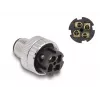 DeLOCK M12 Steckverbinder A-kodiert 4-polig Stecker 90° abgewinkelt Metall