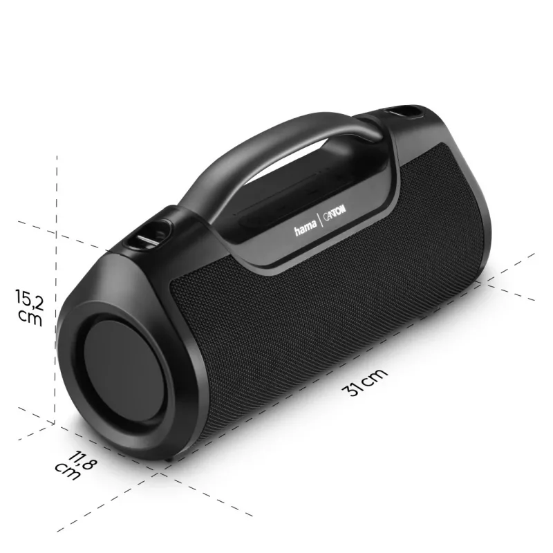 Hama Mate Pro Stereo tragbarer Lautsprecher Schwarz 60 W
