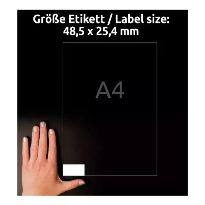 Selbstklebe-Etikett Avery 4780-65 Rechteck Permanent Weiß 2600 Stück