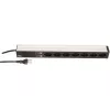 Stromverteilereinheit Max Hauri AG 107750 7 AC-Steckdosen 1U Schwarz Silber
