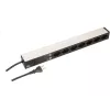 Stromverteilereinheit Max Hauri AG 107750 7 AC-Steckdosen 1U Schwarz Silber