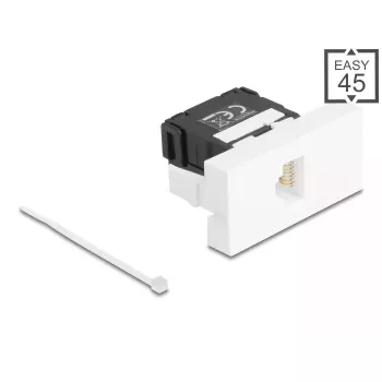 DeLOCK 90879 Kabel-Adapter RJ45 LSA 180° Schwarz Weiß