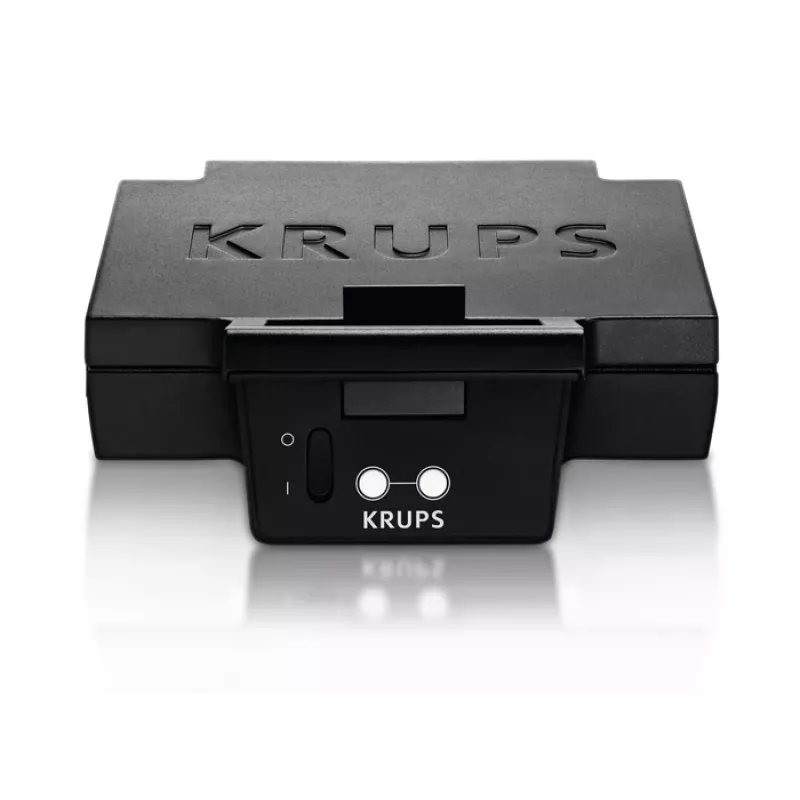 Sandwichmaker KRUPS FDK461, 850 W, schwarz, macht 4 Sandwiches, 234×265×108 mm