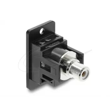 Keystone-Modul DELOCK 91112 — flach RCA auf RCA, schwarz/weiß
