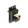 Keystone-Modul DELOCK 91114 — RCA auf RCA, flache Bauweise, schwarz/rot