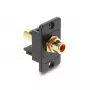 Keystone-Modul DELOCK 91114 — RCA auf RCA, flache Bauweise, schwarz/rot