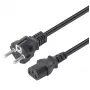 Manhattan Netzkabel, Euro 2-poliger Stecker (CEE 7/4 Schuko) auf C13 Buchse (Kaltgerätekabel), 5m, 10A, Schwarz, lebenslange Garantie