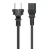 Manhattan Netzkabel, Euro 2-poliger Stecker (CEE 7/4 Schuko) auf C13 Buchse (Kaltgerätekabel), 5m, 10A, Schwarz, lebenslange Garantie
