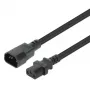 Manhattan Stromkabel, C14 Stecker auf C13 Buchse (Kaltgerätekabel), Monitor zu CPU, 5m, 10A, Schwarz, Kabel, Lebenslange Garantie