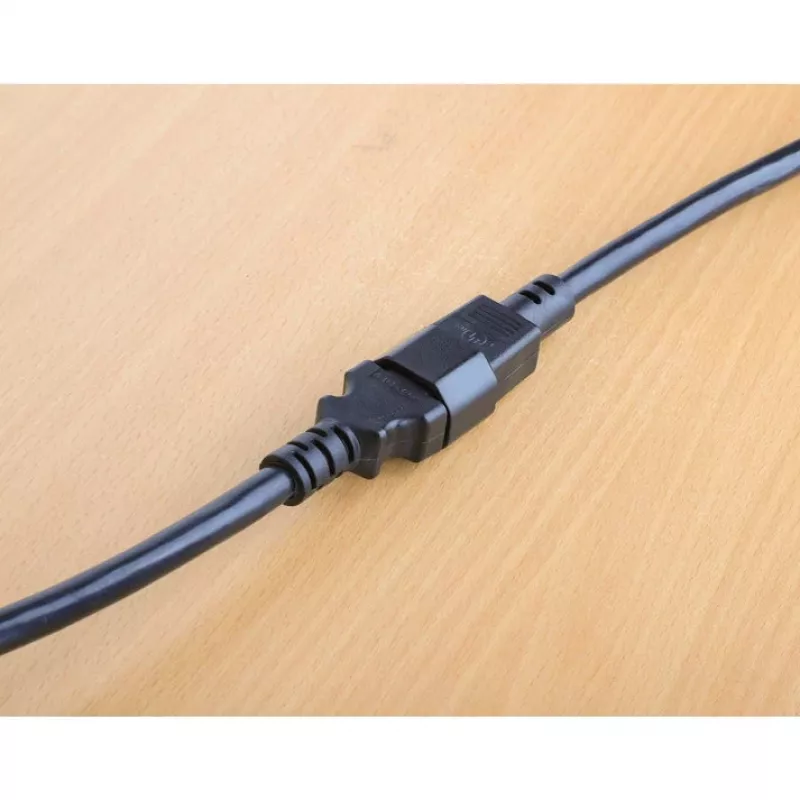 Manhattan Stromkabel, C14 Stecker auf C13 Buchse (Kaltgerätekabel), Monitor zu CPU, 5m, 10A, Schwarz, Kabel, Lebenslange Garantie