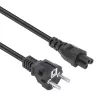 Manhattan Netzkabel, Euro 2-polig (CEE 7/4 Schuko) Stecker auf C5 Buchse (Kleeblatt/Dreieck), 3 m, 2,5 A, Blei, lebenslange Garantie