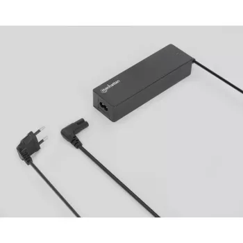 Manhattan Netzkabel (gewinkelt), Euro 2-Pin (CEE 7/16 Euro 8) Stecker auf C7 Buchse (Achterkabel), 2m, 2,3A, Schwarz, Blei, Lebenslange Garantie