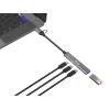 USB 3.2 Gen 1 4-Port Hub EQUIP — 3× USB‑C + 1× USB‑A, 5 Gbit/s, Aluminium, grau