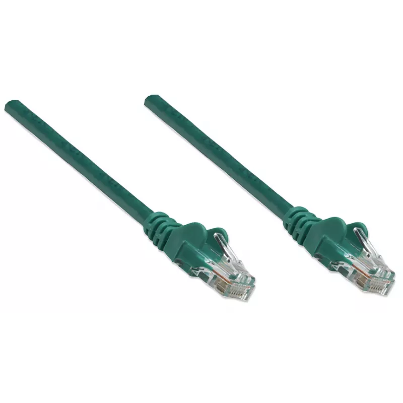 Intellinet Netzwerk-Patchkabel, Cat5e, 20 m, Grün, CCA, U/UTP, PVC, RJ45, vergoldete Kontakte, snagless, Boot, lebenslange Garantie