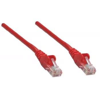 Intellinet Netzwerk-Patchkabel, Cat5e, 20 m, Rot, CCA, U/UTP, PVC, RJ45, vergoldete Kontakte, rastnasenfrei, mit Knickschutztülle, lebenslange Garantie