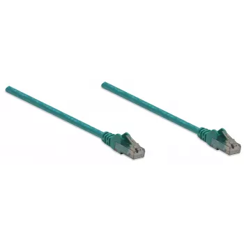 Intellinet Netzwerk Patchkabel, Cat6, 10m, Grün, CCA, U/UTP, PVC, RJ45, vergoldete Kontakte, rastnasenschutz, Knickschutz, lebenslange Garantie