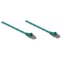 Intellinet Netzwerk Patchkabel, Cat6, 10m, Grün, CCA, U/UTP, PVC, RJ45, vergoldete Kontakte, rastnasenschutz, Knickschutz, lebenslange Garantie