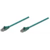 Intellinet Netzwerk Patchkabel, Cat6, 10m, Grün, CCA, U/UTP, PVC, RJ45, vergoldete Kontakte, rastnasenschutz, Knickschutz, lebenslange Garantie