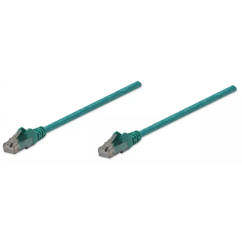 Intellinet Netzwerk Patchkabel, Cat6, 10m, Grün, CCA, U/UTP, PVC, RJ45, vergoldete Kontakte, rastnasenschutz, Knickschutz, lebenslange Garantie