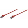 Intellinet Netzwerk-Patchkabel, Cat6, 10 m, Rot, CCA, U/UTP, PVC, RJ45, vergoldete Kontakte, rastnasenschutz, angespritzter Knickschutz, Lebenslange Garantie
