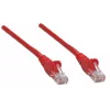Intellinet Netzwerk-Patchkabel, Cat5e, 15m, Rot, CCA, U/UTP, PVC, RJ45, vergoldete Kontakte, Snagless, Booted, lebenslange Garantie