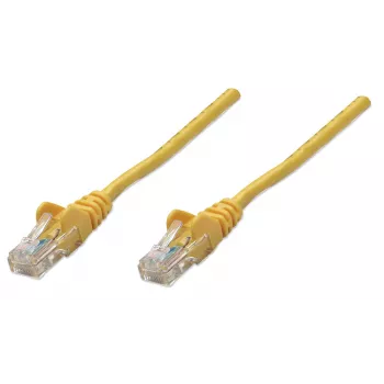 Intellinet Netzwerk-Patchkabel, Cat5e, 10 m, Gelb, CCA, U/UTP, PVC, RJ45, vergoldete Kontakte, Nagelfrei, Geschützt, Lebenslange Garantie
