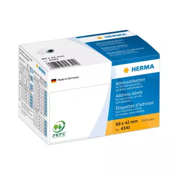 Adressetiketten HERMA 4341 89x42 mm weiß Papier matt 250 Stück