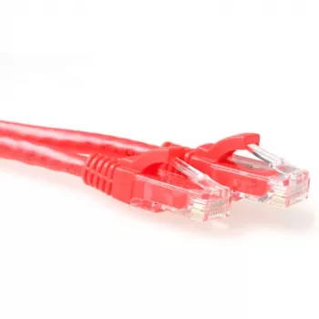 ACT Rot 2 Meter U/UTP CAT6A Patchkabel rastnasenfrei mit RJ45-Steckern