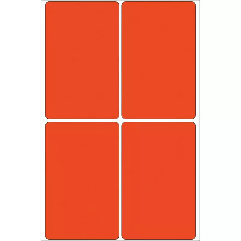 Mehrzweck-Etiketten HERMA 52x82 mm rotes Papier matt Handbeschriftung 128 Stück