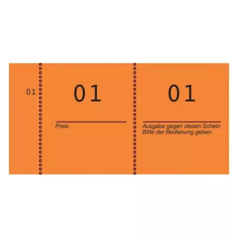 Ticket Avery 869-10-1 100 Stück Orange