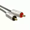Audiokabel Hama 00080864 1m 3,5mm auf 2 x Cinch Silber