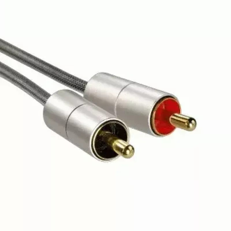 Audiokabel Hama 00080864 1m 3,5mm auf 2 x Cinch Silber