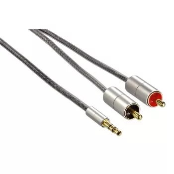 Hama 00080865 Audiokabel 2 m 3,5 mm 2 x Cinch Silber