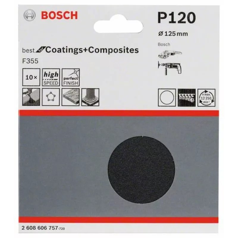 Bosch 2 608 606 757 Handschleifzubehör Schleifblatt Ultrafein P120 10 St.
