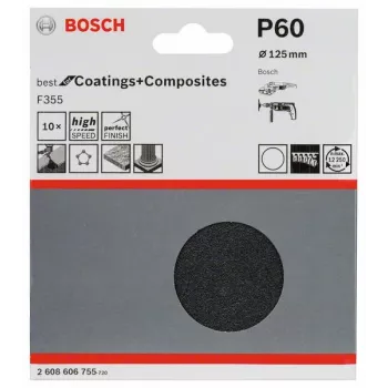 Bosch 2 608 606 755 Handschleifzubehör Schleifblatt P60 10 Stk.