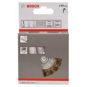 Drahtbürstenrad Bosch 2 608 622 130 8 cm Durchmesser 8 mm Schaft