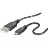 USB 2.0 Datenkabel Renkforce RF-4032111, USB A auf Micro-USB B, 1 m, schwarz