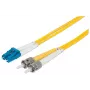 Intellinet Glasfaser-Patchkabel, OS2, LC/ST, 5 m, Gelb, Duplex, Singlemode, 9/125 µm, LSZH, Glasfaser, Lebenslange Garantie