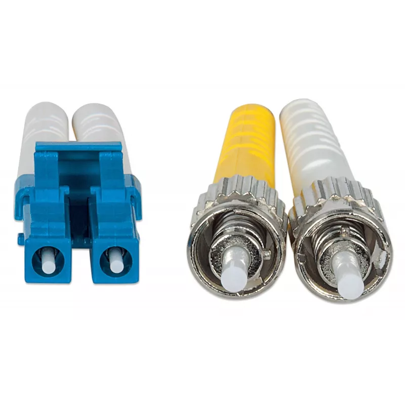 Intellinet Glasfaser-Patchkabel, OS2, LC/ST, 5 m, Gelb, Duplex, Singlemode, 9/125 µm, LSZH, Glasfaser, Lebenslange Garantie