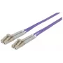 Intellinet Glasfaser-Patchkabel, OM4, LC/LC, 5m, Violett, Duplex, Multimode, 50/125 µm, LSZH, Glasfaser, Lebenslange Garantie